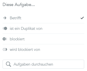 Task Abhaengigkeiten Verknuepfungen