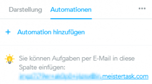Tasks Per Email In Spalte Erstellen